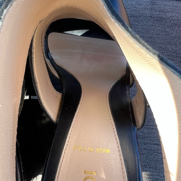 EUC Fendi 37 Black Leather Platform Sandals Genuine - Picture 8 of 11